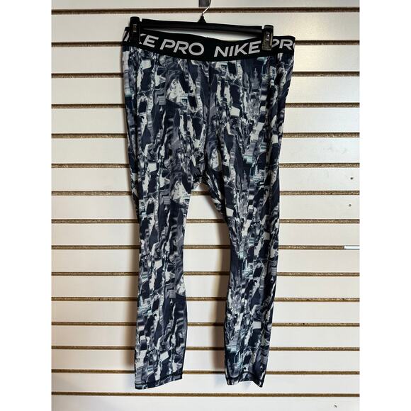Nike Pro Printed Legging Pants 1X Plus Dri-Fit - Picture 1 of 7